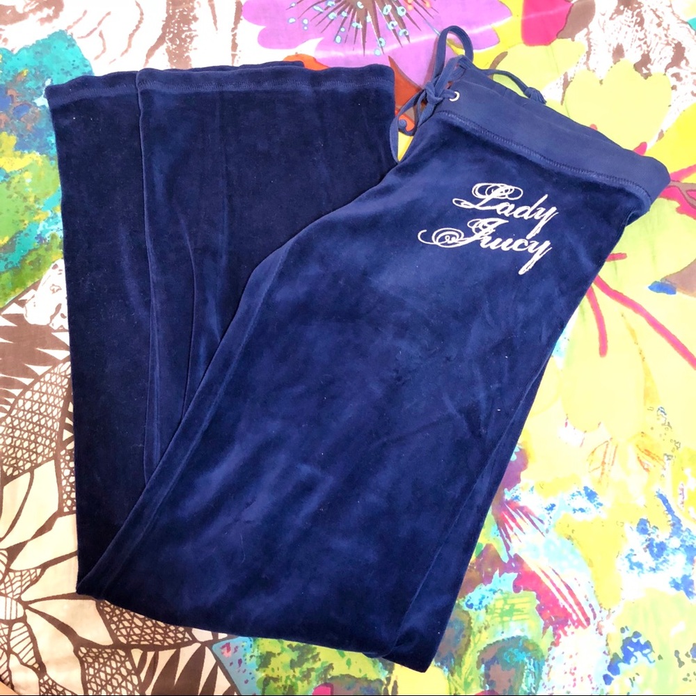 🌷Velour blue Juicy couture track pants
